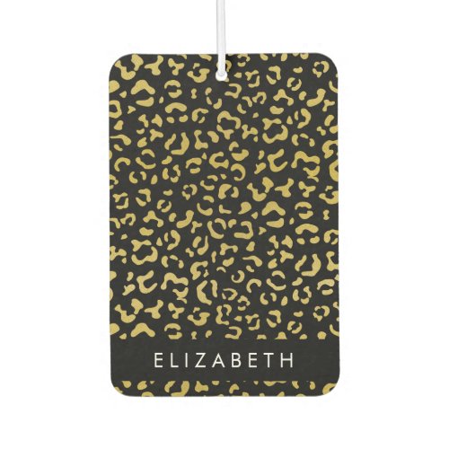 Leopard Print Gold Leopard Glitter Your Name Air Freshener