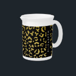Leopard Print, Gold Leopard, Glitter, Your Name Beverage Pitcher<br><div class="desc">Elegant,  stylish and sophisticated leopard pattern in gold color. Modern and trendy gift,  perfect for the animal print lover in your life. Personalize by adding your name,  nickname,  monogram or initials.</div>