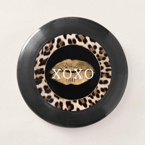 Leopard Print Gold Lips XOXO Wham_O Frisbee