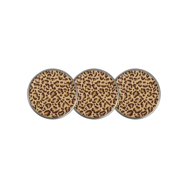 Leopard Print Golf Ball Marker (3 Up)