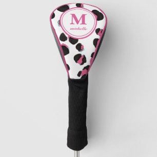 LEOPARD PRINT Golf   personalized NAME monogram  Head Cover