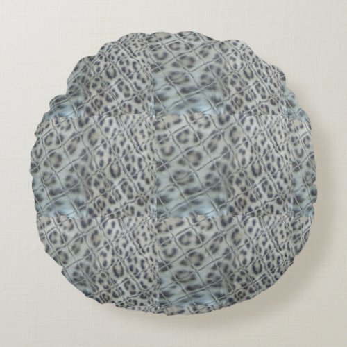 Leopard Print Graphic Art Round Pillow