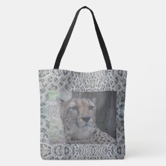 Leopard Print Graphic Art Tote Bag