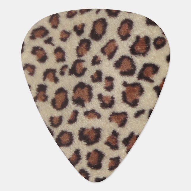 Leopard Print Guitar Pick (Front)