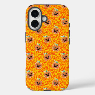 Leopard print Halloween pattern iPhone 16 Case