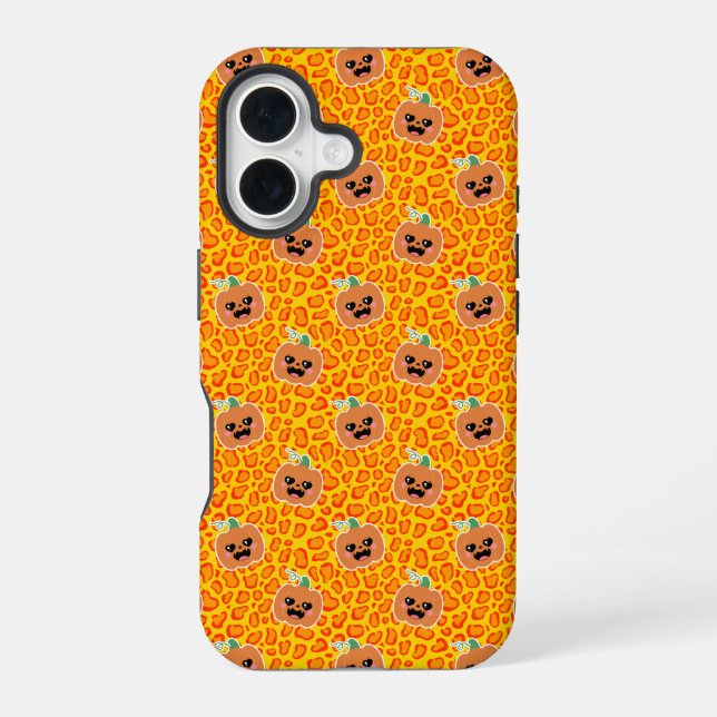 Leopard print Halloween pattern Iphone Case (Back)