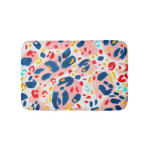 Leopard print: hand-painted watercolor. bath mat