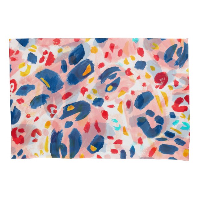Leopard print: hand-painted watercolor. pillow case (Front)
