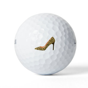 Leopard Print High Heel Shoe Golf Balls