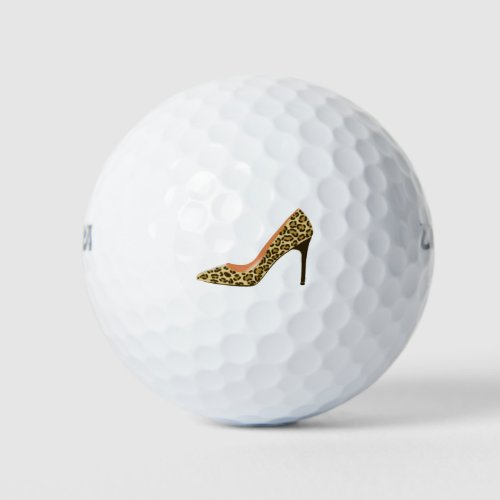 Leopard Print High Heel Shoe Golf Balls