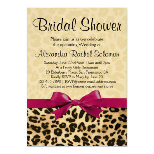 Cheetah Print Bridal Shower Invitations 9