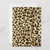 Leopard Print Hot Pink Bridal Shower Invitation (Back)