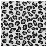 Leopard Print in Black and White with Gray / Grey Fabric