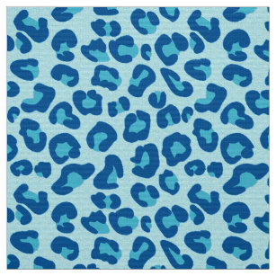 Blue Leopard Fabric