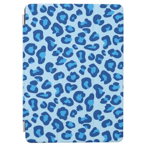 Leopard Print in Light Chambray to Dark Denim Blue iPad Air Cover