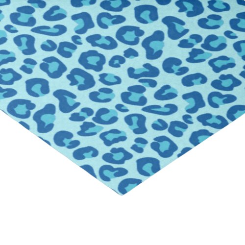 Leopard Print in Light Chambray to Dark Denim Blue Tissue Paper