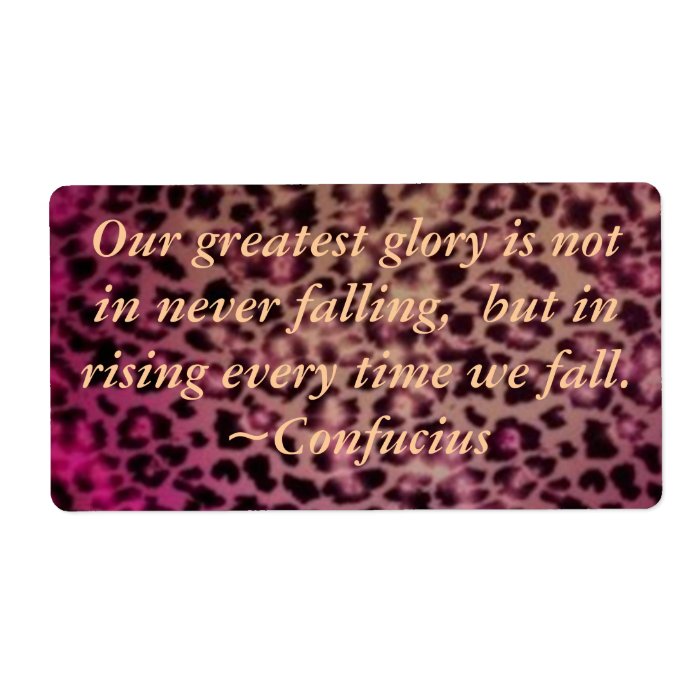 Leopard Print in Multi Pink Labels