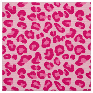 Pink Leopard Print - Polycotton Fabric - Fabric Love