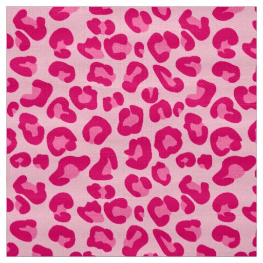 Sanktion krybdyr Se tilbage Leopard Print in Pastel Pink, Hot Pink and Fuchsia Fabric | Zazzle