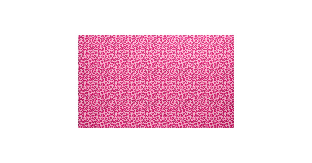 Leopard Print in Pastel Pink, Hot Pink and Fuchsia Fabric | Zazzle