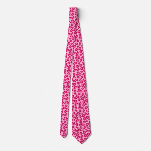 Leopard Print In Pastel Pink Hot Pink And Fuchsia Neck Tie Zazzle 9663