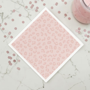 Leopard Print in Pink Paper Napkins