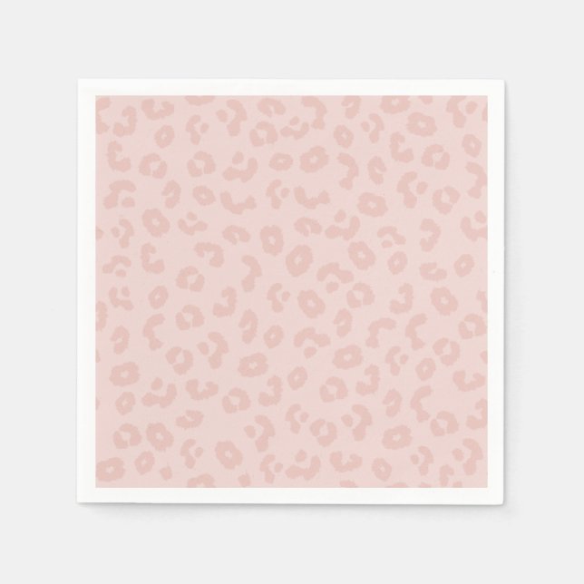 Leopard Print in Pink Paper Napkins (Front)