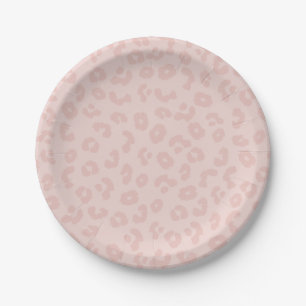 Leopard Print in Pink Paper Plates