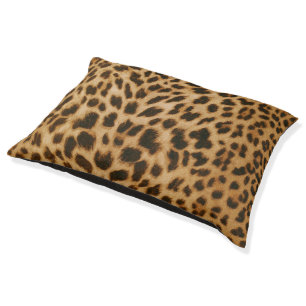 Leopard Print Indoor Dog Bed Large