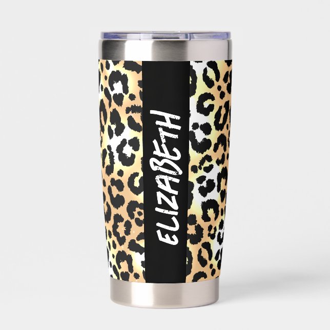 Leopard Print Insulated Tumbler (Front)