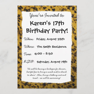 Leopard Print Invitation