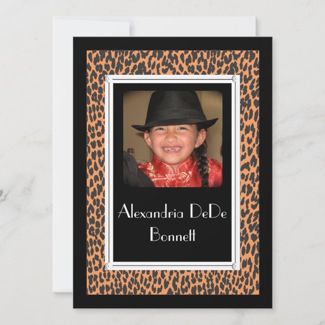 Leopard Print Invitations (Front)