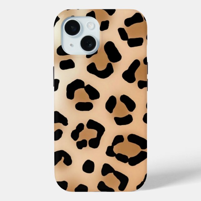 Leopard Print iPhone 15 Case-Mate iPhone Case (Back)