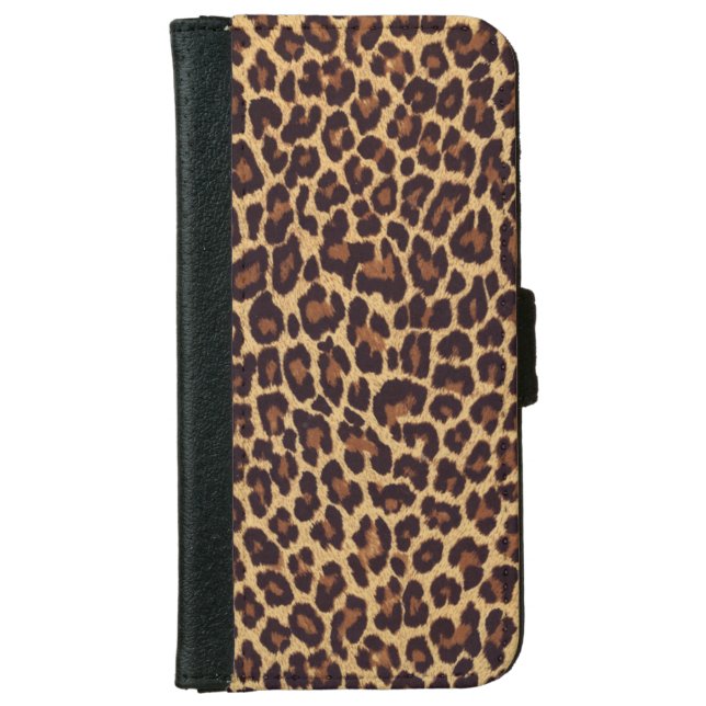 Leopard Print iPhone Wallet Case (Front)