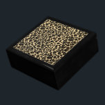 Leopard Print Jewelry Box<br><div class="desc">Large black wooden gift box with an image of gorgeous leopard print. See the entire Safari Gift Box collection in the PARTY FAVORS section.</div>