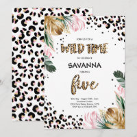 Leopard Print Jungle Safari 5th Birthday Party