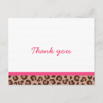 Leopard Print Jungle Thank You Note Cards