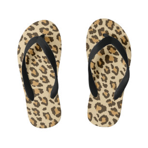 Leopard Print Kid's Flip Flops