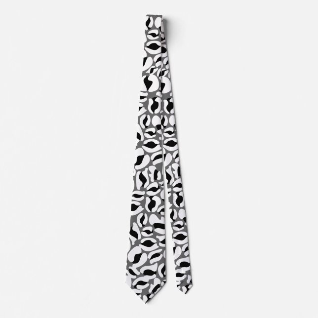 Leopard Print Kitch Retro Wedding Groomsmen Neck Tie (Front)