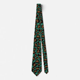 Leopard Print Kitch Retro Wedding Groomsmen Neck Tie