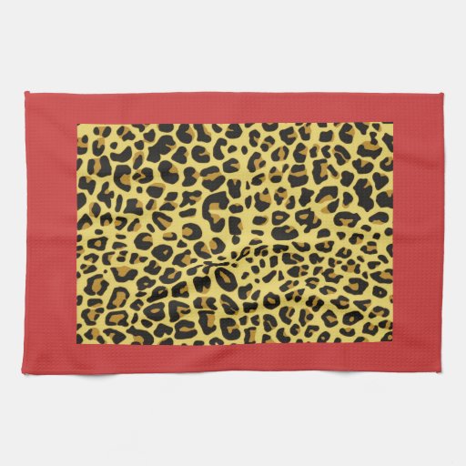 Leopard Print Kitchen Towels | Zazzle