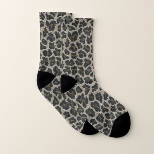 Leopard print knock em off socks