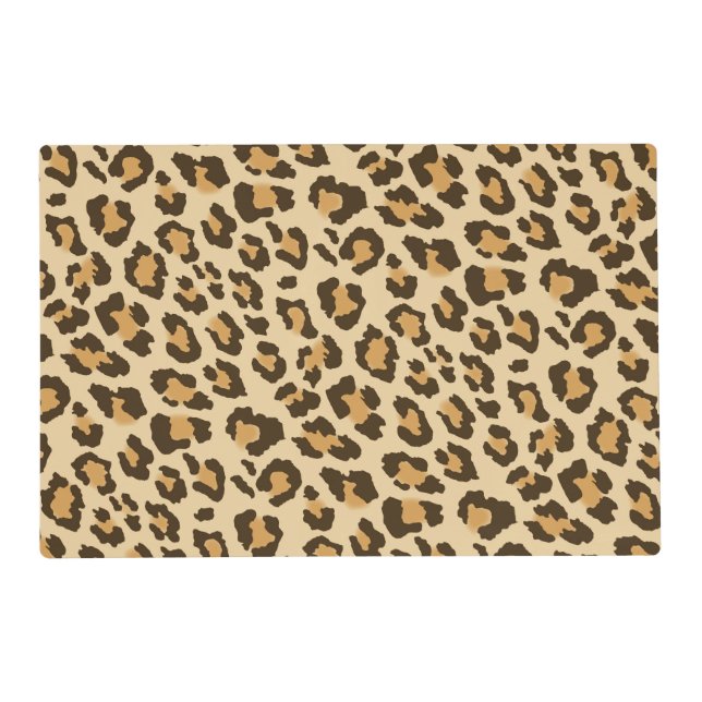 Leopard Print Laminated Placemat (Back)