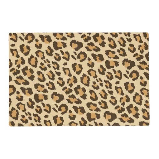 Leopard Print Laminated Placemat | Zazzle