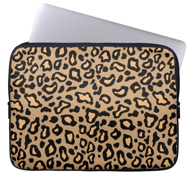 Leopard Print Laptop Sleeve (Front)