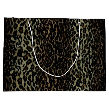 Leopard Print Large Gift Bag by MoonArtandDesigns at Zazzle