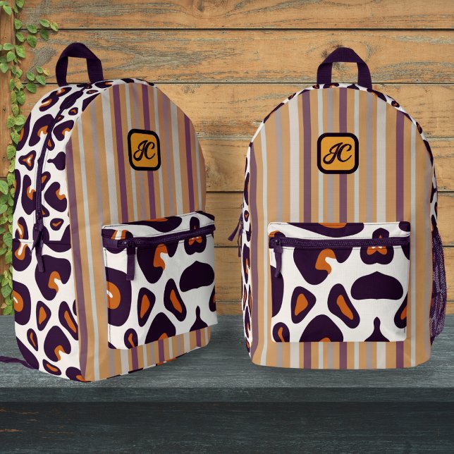 Leopard Print Lefty Backpack with Monogram Kids  (Creator Uploaded)