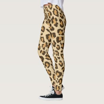 Leopard Print Leggings by imaginarystory at Zazzle