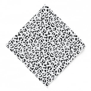 Leopard Print, Leopard Spots, Black And White Bandana