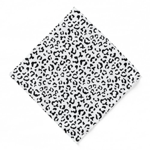 Leopard Print Leopard Spots Black And White Bandana